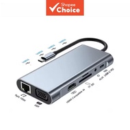 4K USB C 3.0 HUB Type C To HDMI-compatible USB 3.0 Adapter Type C HUB 11-in-1