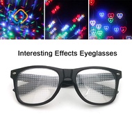 Rave Heart Light Glasses Heart Shaped Special Effect Light Changing Eyewear Rainbow Kaleidoscope Rav