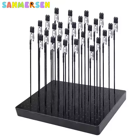 Model Painting Holes Painting Stand Base 10pcs 20pcs Alligator Clips With Rubber Cover Set Updated M