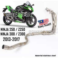 For KAWASAKI NINJA 250 300 Z250 Z300 (2013-2017) FRONT Full System Exhaust EKZOS MANIFOLD 2014 2015 