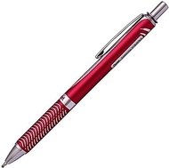 Pentel EnerGel Alloy RT Premium Liquid Gel Pen, 0.7mm, Red Barrel, Black Ink New + 2 Free Black Refills