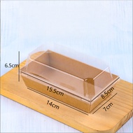YUEW [10 PCS] LONG BROWN 14X7CM 14 CM X 7 CM 14X7 14CMX7CM Heat Resistant Dessert Box Oven Mica Box 