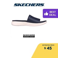 Skechers Women On-The-GO 600 Pursue Sandals - 140727-NVY Contoured Goga Mat Footbed, Hanger Optional, Machine Washable S