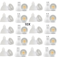 Ranpo 10Pcs Dimmable LED Lamp GU10 LED Bulb Spotlight 7W 220V MR16 GU5.3 COB Chip 30 Degree Beam Ang