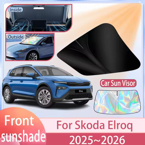 Car Sunshade For Skoda Elroq 2025 2026 Front Windshield Sun Visor Cover Anti UV Protection Accessori