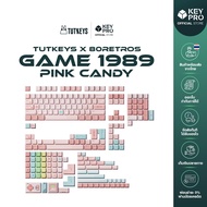TUTKEYS X 80Retros GAME 1989 Pink Candy Cherry Profile Full Set For Mechanical Keyboard Keycap