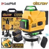 DELTON เครื่องวัดระดับเลเซอร์ เลเซอร์ 4 มิติ 16 แกน 360 องศา ลำแสงสีเขียว รุ่น 4D-16GN พร้อมขาแขวนเล