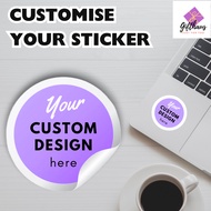 YOU DESIGN WE PRINT Custom Your Sticker Label Printing Personalised Sticker LOGO BIRTHDAY WEDDING