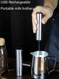 1入組電動奶泡器咖啡雞蛋巧克力卡布奇諾咖啡攪拌機便攜廚房攪拌器工具