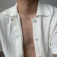 2025 Short Clavicle Chain Cool Feng Shui Drop Titanium Steel Non-Fade Necklace Men Non-Fade Women Ne