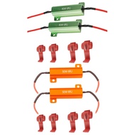 W* 2Pcs 50W LED Reverse Brake Turn Signal Light Load Resistor Car Light Resistance