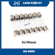 Good quality 6A 250V 6x30mm glass tube fuse (10c) - HT components