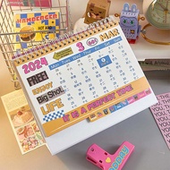 2024 American Retro Desk Calendar Good-looking Ins Calendar Plan Desktop Decoration Clock-in Calendar Notepad