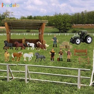 predolo Farm Animals Figurines Toy Pretend Play Action Models for Birthday Toddlers