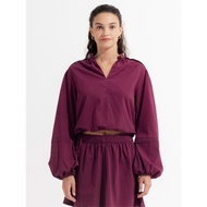 Morrato Bali - Long Bishop Sleeve Blouse Estelle Top Plum