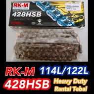 RKM 428HSB Black Heavy Duty / Rantai Tebal 114L / 122L