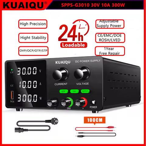 KUAIQU OVP OCP DC Power Sopply 30V 10A 300W Source Power Voltage Regulator Adjustable Lab Power Supp
