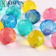 KISFUN 6Pcs Diamond Bouncy Ball, Bouncy toy Large Rubber Bouncy Ball, Diamond Shape Ball Rainbow Col