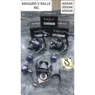 Maguro V-RUFFLE NG, GG AND SC 1000, 2000, 3000, 4000AK, 5000AK AND 6000AK Spinning Power Handle Reel