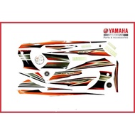 Stripe Sticker Cover Set Yamaha RXZ CATALYZER (Hitam Oren) 100% HLY Original Yamaha