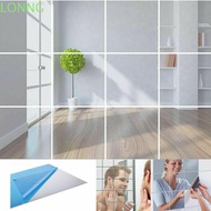 LONNGZHUAN 10pcs Mirror Stickers  Bathroom Mural Wall Tile Stickers