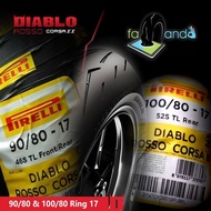 PAKET PIRELLI DIABLO ROSSO CORSA 2 size 90 80 dan 100 80 R 17