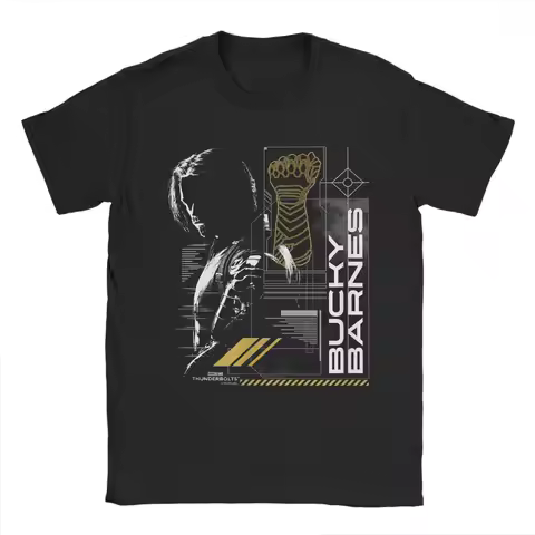 Men T Shirt Thunderbolts Bucky Barnes Dark Digital T Shirts Harajuku Summer Tee Shirt Vintage Casual