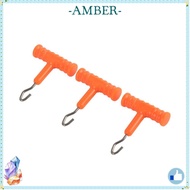 AMBER 10 Pcs Hook Fishing Baiting Rig Tool, T Shape Handle ABS Fishing Baiting Rig Tool, Durable Sta
