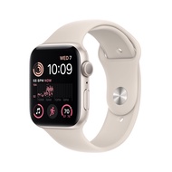 Apple Watch SE (2nd Gen) [GPS 44mm] Smart Watch w/Starlight Aluminum Case & Starlight Sport Band - M