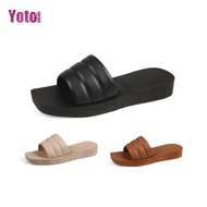 YOTO Summer Rubber Slippers For Women Comfortable Open Toe Sandals