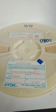 15PF 50V 15PFคาปาซิเตอร์ชิฟSMD(แพ็ค4000ตัว) SIZE:0805 TDKมาเลเซีย Cชิฟ15PF CเซรามิกSMD