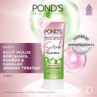 Ponds Bright Miracle Ultimate Pore Clear Facial Scrub - Facial wash that cleanses 99% of acne-Causin