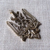 Ukraine bronze trident necklace pendant,ukrainian emblem tryzub,ukrainian symbol