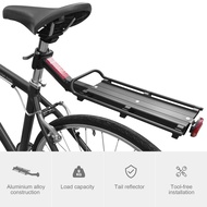 OUGO Bike Cargo Rack Rear Bike Rack Quick Release Cycling Aluminium Alloy Luggage Carrier Racks with Reflector