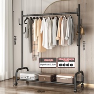LG Rak Baju Gantung Besi Rak Gantung Baju 2 Susun Serbaguna Stand Hanger Hanger Display Butik