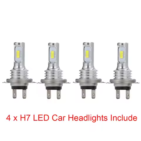 4Pcs H7 Led H4 Headlight 1:1 Mini Size Car Lights 6500K White Wireless Super Bright Turbo Auto Headl