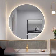 Round Toilet Mirror Led Smart Makeup Mirror Bathroom Toilet Wall Mirror Led Vanity Mirror Smart Sensor Bathroom Mirror Wall Mounted Round
