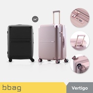 bbag shop : CAGGIONI กระเป๋าเดินทาง รุ่นเวอร์ติโก (Vertigo) N19081 ขนาด 24 นิ้ว [สีชมพู/สีดำ] วัสดุโพลีคาบอเนต (PC) มีช่องซิปขยาย ซิป2ชั้น 4 ล้อ ล้อคู่ หมุนได้ 360 องศา รหัสล๊อค TSA กระเป๋าเดินทางล้อลาก คาจีโอนี่