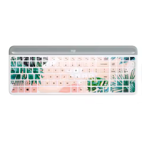 HRH Dustproof Keyboard Cover US Layout For Logitech MK470 K580 Slim keyboard Cover MK 470 K580 Engli