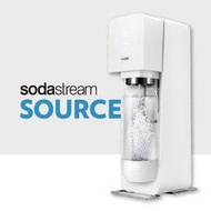◤限量加贈盒裝鋼瓶◢ SodaStream SOURCE氣泡水機 -白色  全新自動扣瓶裝置，三階段氣泡含量指示