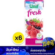 น้ำผักผลไม้รวม+เบอร์รี่ 180 มล (6กล่อง) ยูนิฟ Unif Mixed Fruit And Vegetable Juice + Berries น้ำผลไม