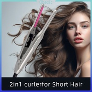 2 in 1 hair curler for medium short hair flat iron plate professional hair straightener curling iron ceramic hair styling tools