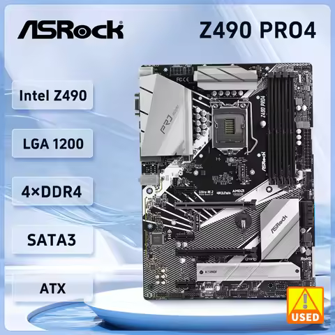 Asrock Z490 PRO4 Motherboard support i9-10900F i5-10400F i3-10105 i7-10700T i3-10100 cpu 4×DDR4 128G