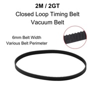 2M / 2GT Vacuum Belt 120mm, 142mm, 162mm, 200mm, 280mm, 400mm, 610mm, 1220mm - 6mm width Closed Loop