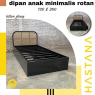 dipan anak dipan minimalis dipan kayu jati dipan kayu kombinasi rotan dipan laci samping