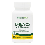 NaturesPlus DHEA 25mg with Bioperine – 60 Capsules