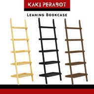 KP MILT Ladder Bookshelf Wooden Shelves Bookcase Book Rack Wood Rack Shelf Display Rack Rak Display Rak Buku Rak Kayu