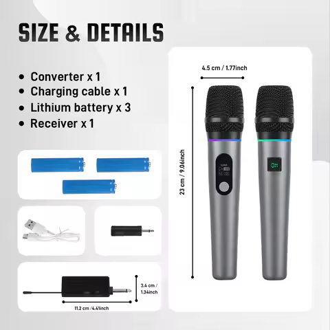 FULUODE microphone for videoke wireless microphone Professional Wireless Microphone UHF Handheld Rec