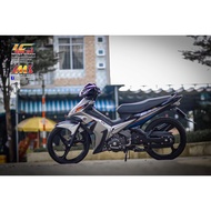 Removable Sticker Decal Ball Crypton X model blue and red with Exciter 135 silver and black stickers