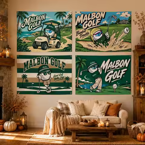 Brand Malbon Golf Flags Flags for Room, Bedroom, Home, Outdoor, Wall Hanging, Concert Print, Art Ban
